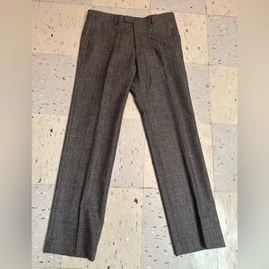 Banana Republic Monogram suit pants. Gray/black plaid. 34/34